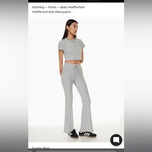 Cute Aritzia Sunday best waffle meterial grey lounge pants in size xs